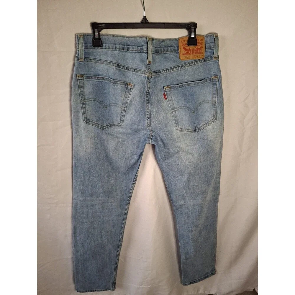 LEVI 502 Straigth Fit Tapered Leg Strech Blue Jeaan Men s Size 32 X 32 (1497)